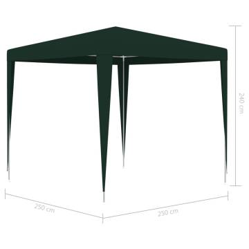 Professional Party Tent 2.5x2.5m Green - Durable & UV Resistant