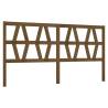 Stylish Honey Brown Pine Bed Headboard - 206x4x100 cm