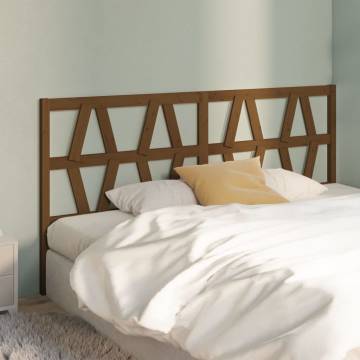 Stylish Honey Brown Pine Bed Headboard - 206x4x100 cm