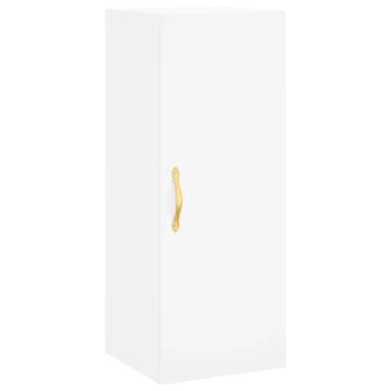 Stylish Highboard White 34.5x34x180 cm - Hipomarket UK