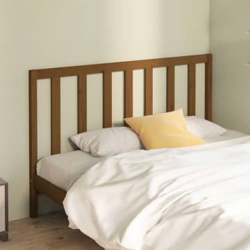 Stylish Honey Brown Pine Bed Headboard - 166x4x100 cm