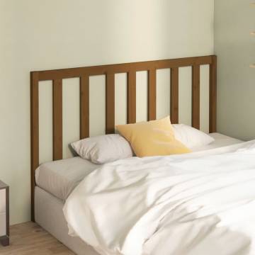 Stylish Honey Brown Pine Bed Headboard - 166x4x100 cm