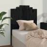 Bed Headboard Black 81x4x110 cm Solid Wood Pine Colour black Size 81 x 110 cm Quantity in Package 1 