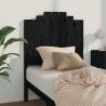 Stylish Black Bed Headboard - Solid Pine Wood 81x4x110 cm