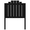 Stylish Black Bed Headboard - Solid Pine Wood 81x4x110 cm