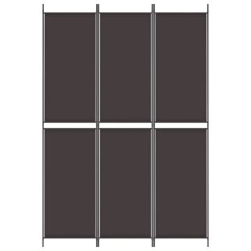 3-Panel Brown Room Divider - 150x220 cm Fabric Privacy Screen