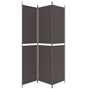 3-Panel Brown Room Divider - 150x220 cm Fabric Privacy Screen