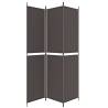 3-Panel Brown Room Divider - 150x220 cm Fabric Privacy Screen