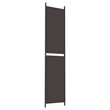 3-Panel Brown Room Divider - 150x220 cm Fabric Privacy Screen