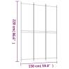 3-Panel Brown Room Divider - 150x220 cm Fabric Privacy Screen