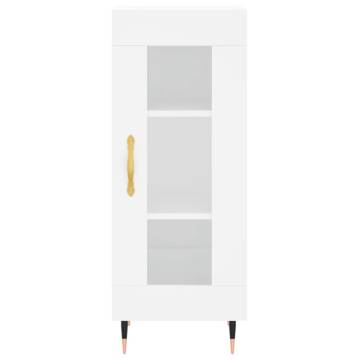 Stylish Highboard White 34.5x34x180 cm - Hipomarket UK