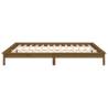 LED Bed Frame Honey Brown 120x190cm - Small Double Design