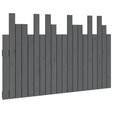 Elegant Grey Wall Headboard 127.5x3x80 cm Solid Pine Wood