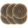 Placemats 6 pcs Dark Blue 38 cm Round Jute Colour dark blue Quantity in Package 6 Material jute 