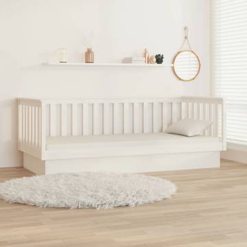 Day Bed White 80x200 cm - Solid Pine Wood | Hipomarket