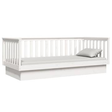 Day Bed White 80x200 cm - Solid Pine Wood | Hipomarket