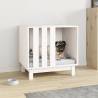 Dog House White 60x45x57 cm Solid Wood Pine Colour white Size 60 x 45 x 57 cm 