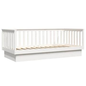 Day Bed White 80x200 cm - Solid Pine Wood | Hipomarket