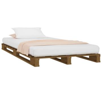 Pallet Bed Honey Brown 100x200 cm Solid Wood Pine | HipoMarket