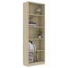 5-Tier Book Cabinet Sonoma Oak - Modern Storage Solution