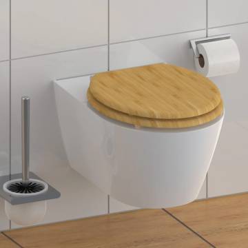 SCHÜTTE Soft-Close Toilet Seat - Natural Bamboo | HipoMarket