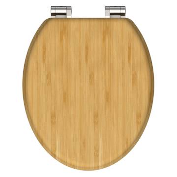 SCHÜTTE Soft-Close Toilet Seat - Natural Bamboo | HipoMarket