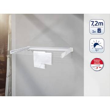 Leifheit Wall-Mounted Clothesline Telegant 72 Protect - Space-Saving