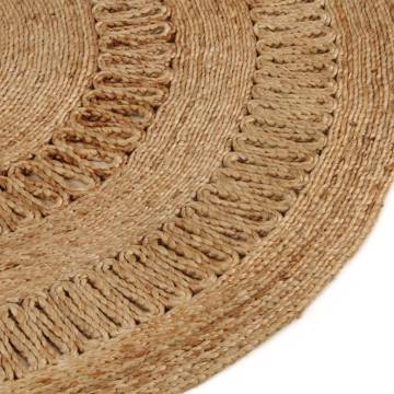 Hand-braided Jute Area Rug 150 cm Round - Natural Decor