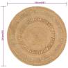 Hand-braided Jute Area Rug 150 cm Round - Natural Decor