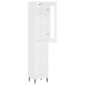 Stylish Highboard White 34.5x34x180 cm - HipoMarket