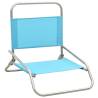 Folding Beach Chairs Set - 2 pcs Turquoise Fabric | Hipomarket