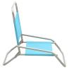 Folding Beach Chairs Set - 2 pcs Turquoise Fabric | Hipomarket