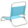 Folding Beach Chairs Set - 2 pcs Turquoise Fabric | Hipomarket