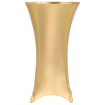 Elegant Gold Stretch Table Covers - Set of 2 for Events