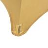 Elegant Gold Stretch Table Covers - Set of 2 for Events