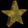 Gold Mesh LED Christmas Stars - 3 pcs for Festive Decor