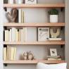 Untreated Solid Wood Oak Wall Shelf 100x20x6 cm | Hipomarket