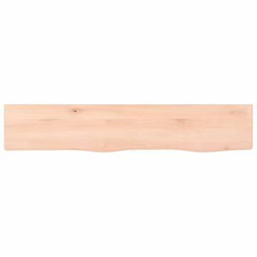 Untreated Solid Wood Oak Wall Shelf 100x20x6 cm | Hipomarket