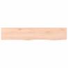 Untreated Solid Wood Oak Wall Shelf 100x20x6 cm | Hipomarket