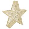 Gold Mesh LED Christmas Stars - 3 pcs for Festive Decor