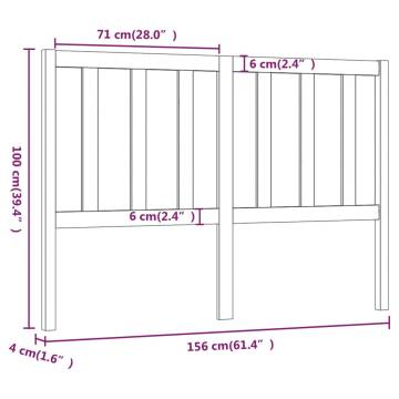 Stylish Solid Wood Pine Bed Headboard - 156x4x100 cm