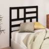 Bed Headboard Black 106x4x104 cm Solid Wood Pine Colour black Size 106 x 104 cm Quantity in Package 1 