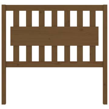 Stylish Honey Brown Bed Headboard - Solid Pine Wood 105.5x4x100 cm