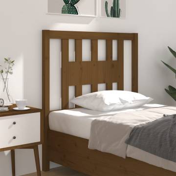 Honey Brown Pine Headboard - Stylish Wooden Design | HipoMarket