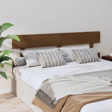 Stylish Honey Brown Pine Bed Headboard | 154x3x81 cm