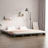 Pallet Bed Grey 135x190 cm Double Wood Pine Colour grey Size 135 x 190 cm 