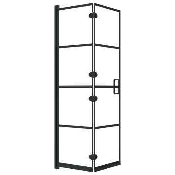 Folding Shower Enclosure ESG 80x140 cm - Black | HipoMarket