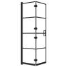 Folding Shower Enclosure ESG 80x140 cm - Black | HipoMarket