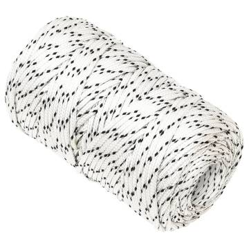 Braided Boat Rope White 2mm x 250m - Durable Polyester Rope