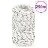 Braided Boat Rope White 2mm x 250m - Durable Polyester Rope